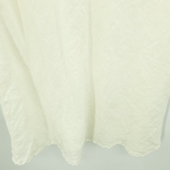 Flax 100% Linen Collared Sleeveless Top S Cream/Off-White - Picture 7 of 11